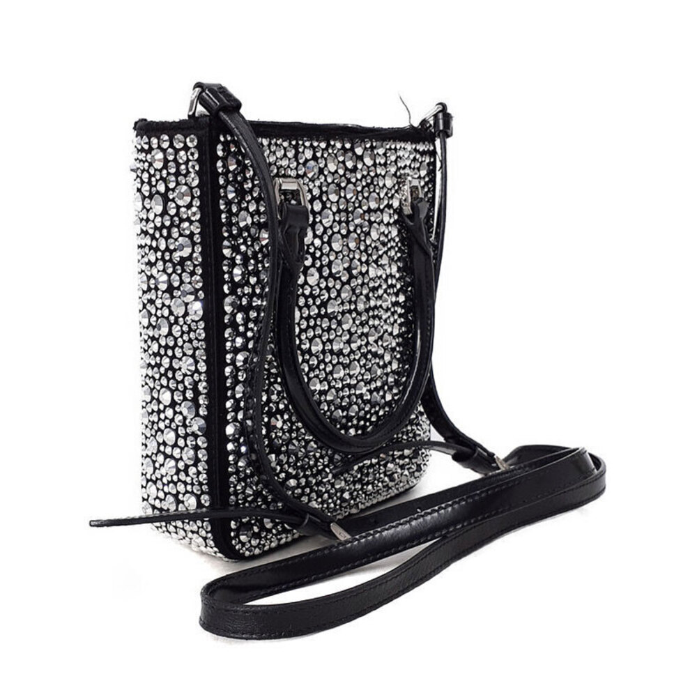 Prada Tote Crystal Bag Satin